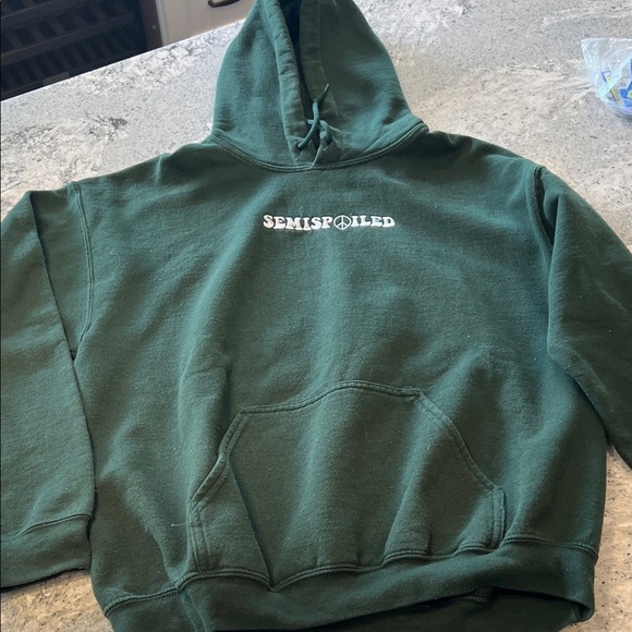 Gildan Forest Green Hoodie with 'Protect Your Peace' Graphic - Picture 2 of 5